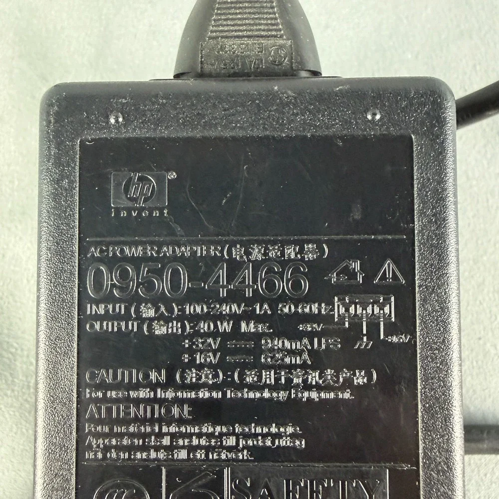 HP 0950-4466 AC Power Adapter 32V 940mA 16V 625mA Printer Power Supply